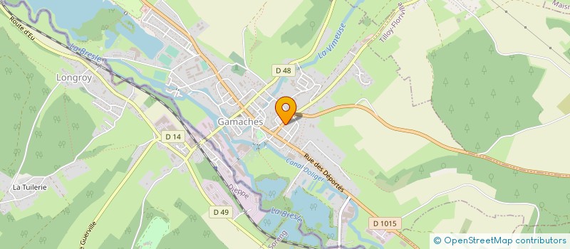 localisation de l'entreprise GAMACHES OPTIQUE à GAMACHES