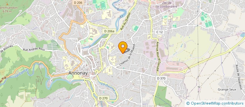 localisation de l'entreprise GAMAIS MONTALIVET à ANNONAY