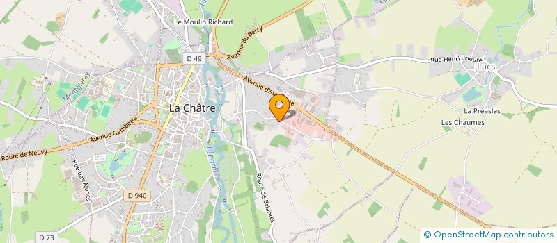 localisation de l'entreprise GAMAJE à LA CHATRE