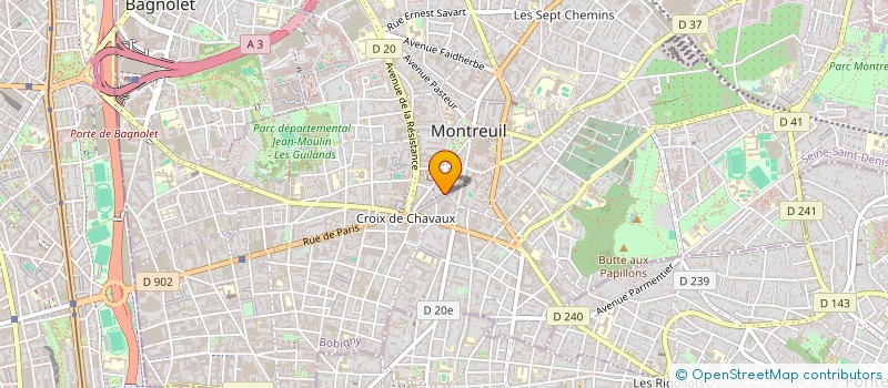 localisation de l'entreprise GAMALION PARIS à MONTREUIL