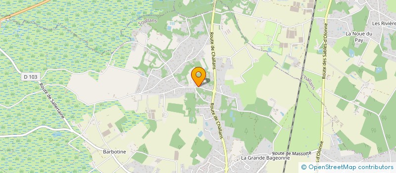 localisation de l'entreprise GAMARGUY à SOULLANS