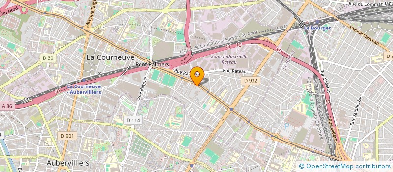 localisation de l'entreprise GAMART à LA COURNEUVE