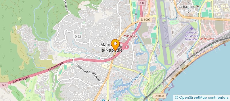 localisation de l'entreprise GAMATHEO à MANDELIEU-LA-NAPOULE
