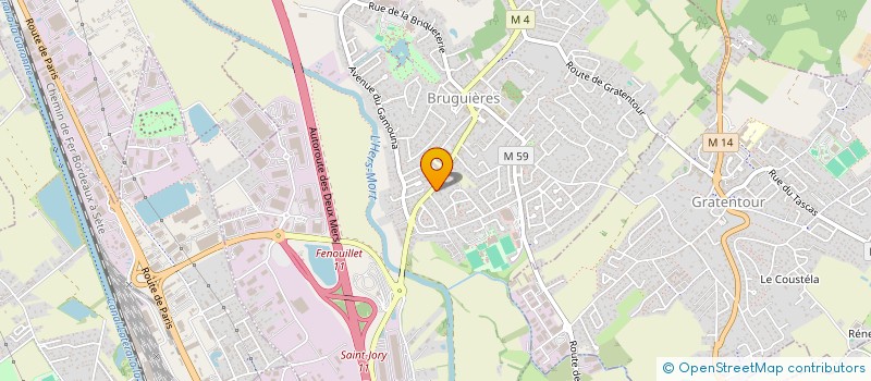 localisation de l'entreprise GAMAVET  BRUGUIERES