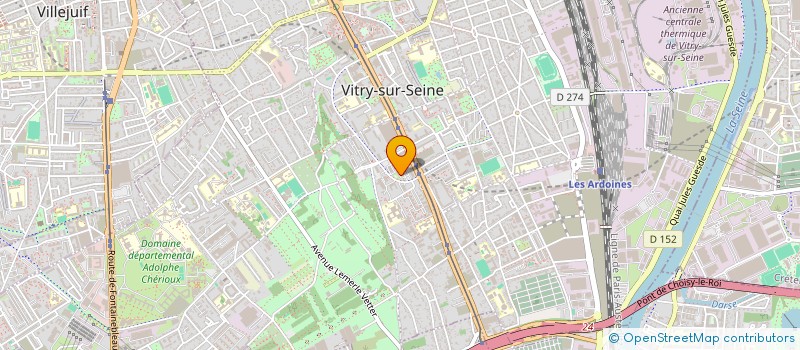 localisation de l'entreprise GAMAYOU TRANSPORT  VITRY-SUR-SEINE