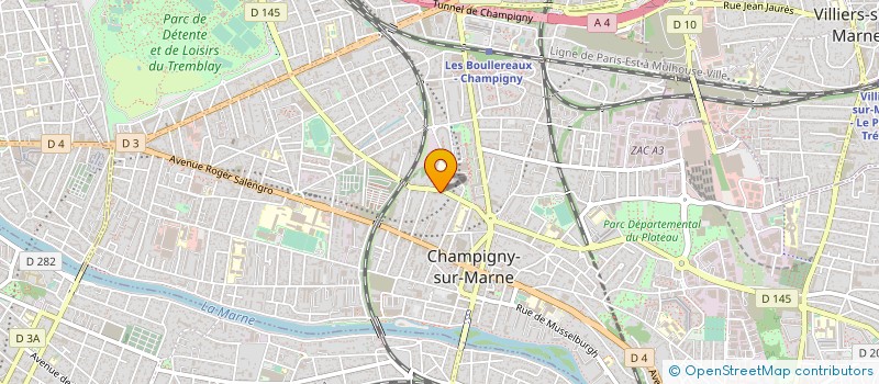 localisation de l'entreprise GAMBA FRERES MATERIAUX à CHAMPIGNY-SUR-MARNE