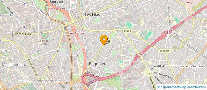 localisation de l'entreprise GAMBETTA 133 à BAGNOLET