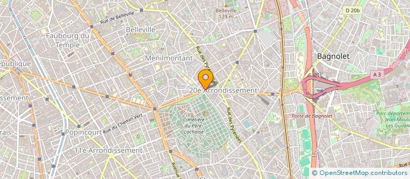 localisation de l'entreprise GAMBETTA AUTOMOBILES à PARIS