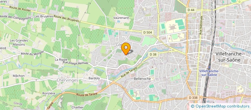 localisation de l'entreprise GAMBETTA BOIRON  GLEIZE