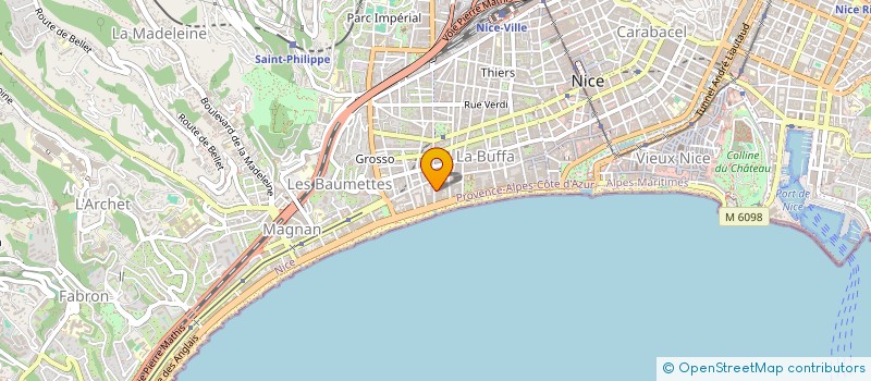 localisation de l'entreprise GAMBETTA SNACK à NICE