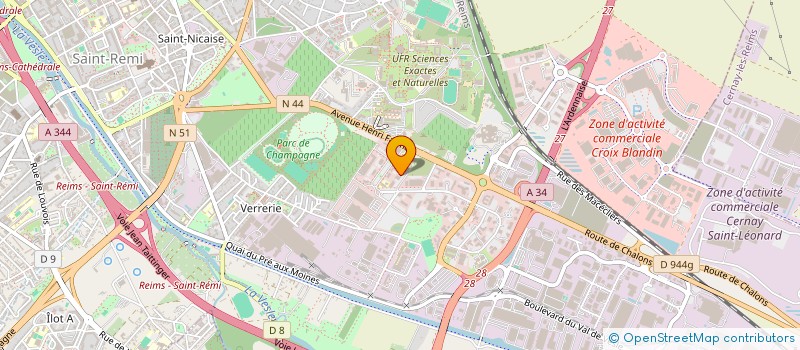 localisation de l'entreprise GAMBETTA TRANSPORTS  REIMS