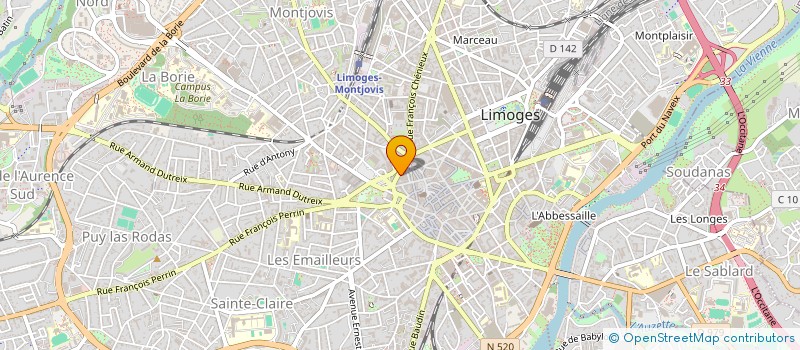 localisation de l'entreprise GAMBITUS à LIMOGES