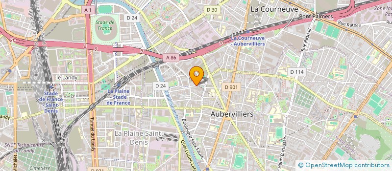 localisation de l'entreprise GAME OVER à AUBERVILLIERS