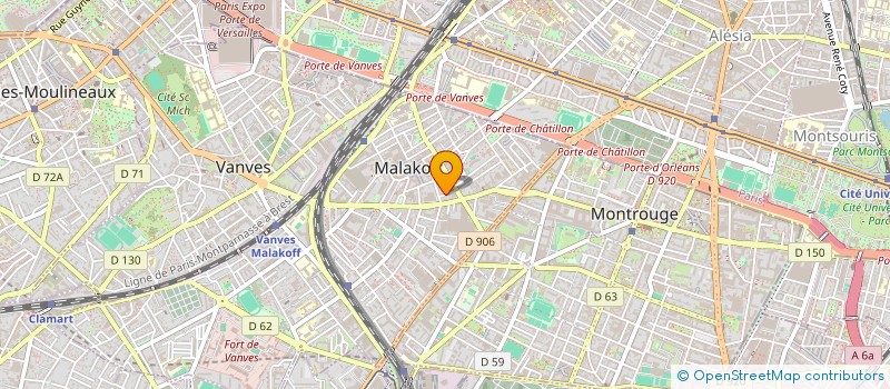 localisation de l'entreprise GAME OVER  MALAKOFF