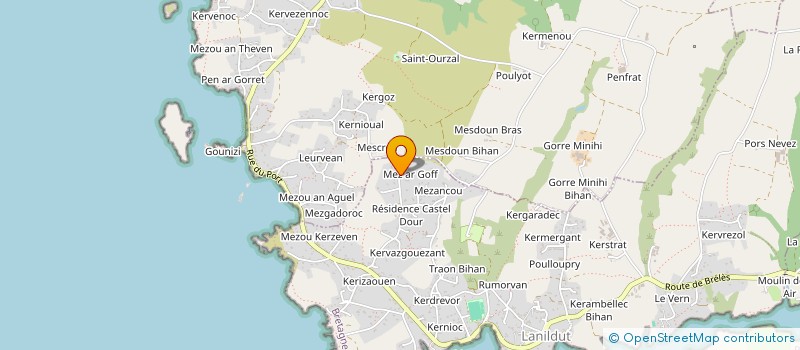 localisation de l'entreprise GAME SPORTS  LANILDUT