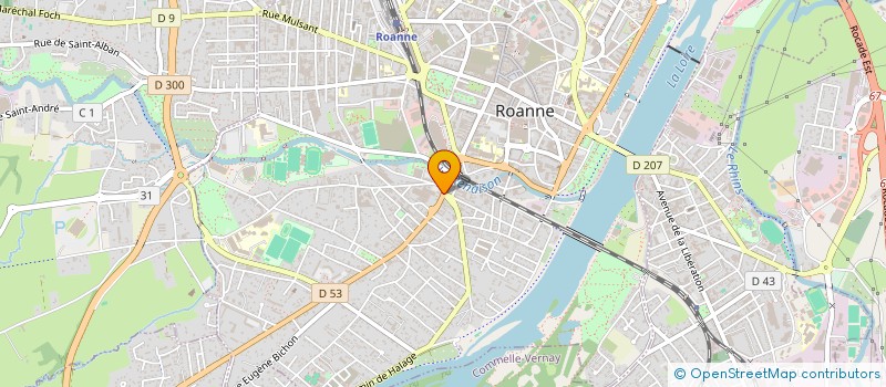 localisation de l'entreprise GAMEL'IN  ROANNE