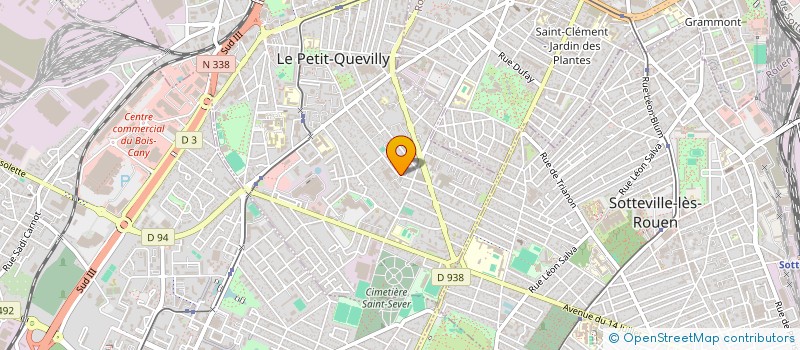 localisation de l'entreprise GAMEX à LE PETIT-QUEVILLY