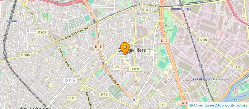 localisation de l'entreprise GAMEX  GENNEVILLIERS