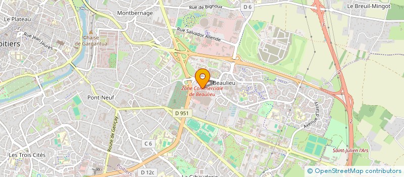 localisation de l'entreprise GAMI SPORT 86  POITIERS