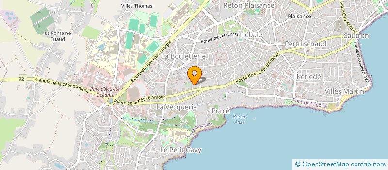 localisation de l'entreprise GAMMA à SAINT-NAZAIRE