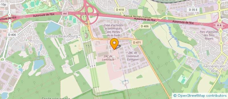 localisation de l'entreprise GAMMA ISI  CROISSY-BEAUBOURG