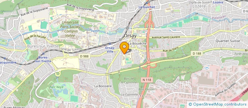 localisation de l'entreprise GAMMA PULSE à ORSAY