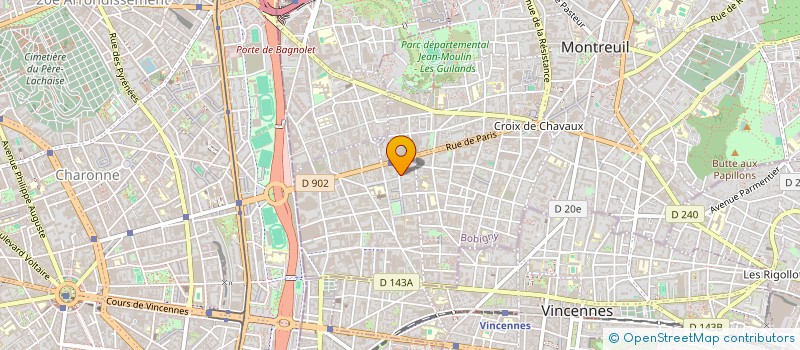 localisation de l'entreprise GAMME TEX  MONTREUIL