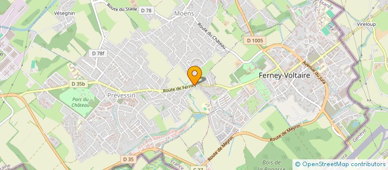 localisation de l'entreprise GAMOLOGIE à PREVESSIN-MOENS