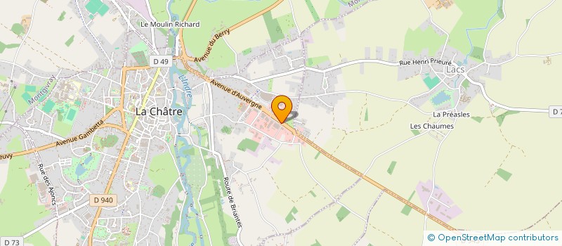 localisation de l'entreprise GAMOSA à LA CHATRE