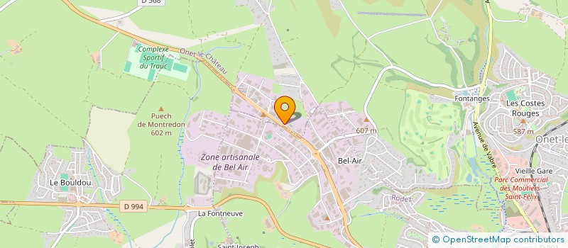 localisation de l'entreprise GAMSO à ONET-LE-CHATEAU