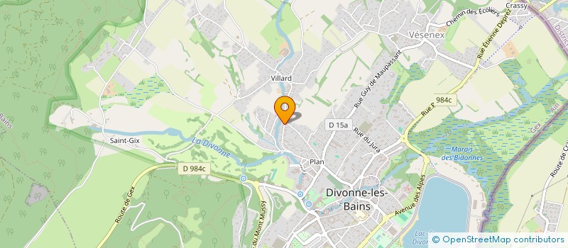 localisation de l'entreprise GAMUB à DIVONNE-LES-BAINS