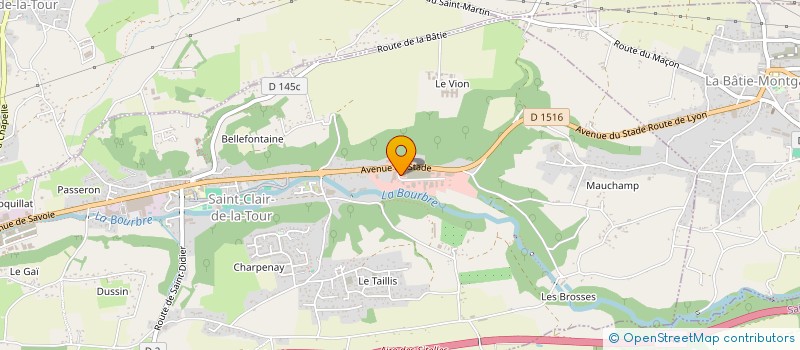 localisation de l'entreprise GANAEC FORMATION  SAINT-CLAIR-DE-LA-TOUR