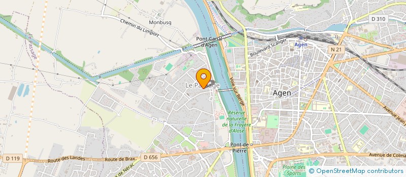 localisation de l'entreprise GANDEFER  LE PASSAGE