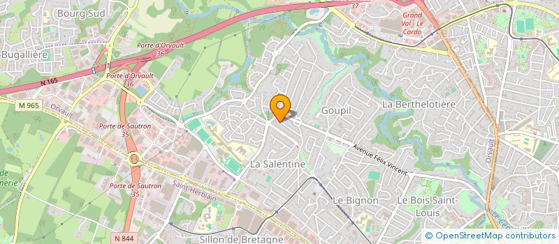 localisation de l'entreprise GANDILLON à ORVAULT