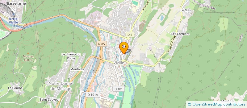 localisation de l'entreprise GANDIOL  VIZILLE