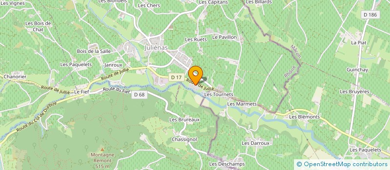 localisation de l'entreprise GANDREY  JULIENAS