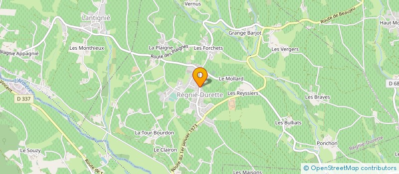 localisation de l'entreprise GANESH FILMS  REGNIE-DURETTE