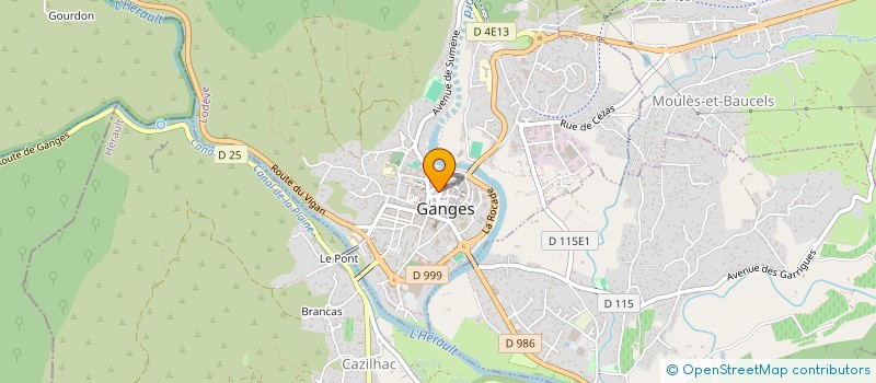 localisation de l'entreprise GANGEOISE MAINTIEN EN FORME à GANGES