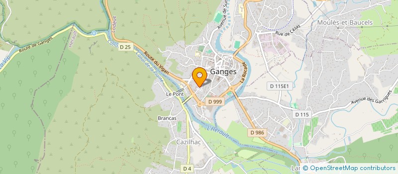 localisation de l'entreprise GANGES HANDBALL EN PAYS DE LA SOIE à GANGES