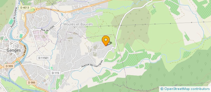 localisation de l'entreprise GANGES MATERIAUX  GANGES