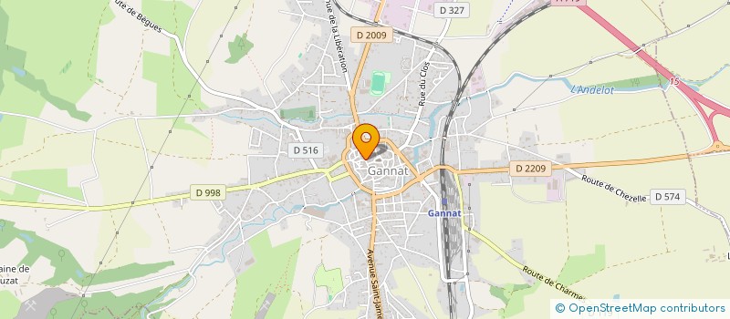 localisation de l'entreprise GANNAT OPTIQUE à GANNAT