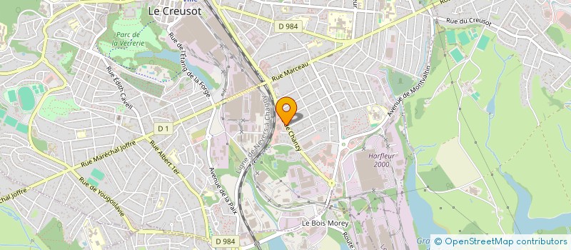 localisation de l'entreprise GAP LAVERIE  LE CREUSOT