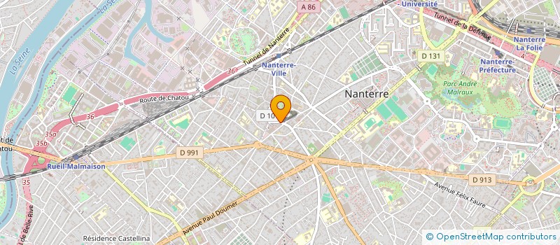 localisation de l'entreprise GAP SARL à NANTERRE