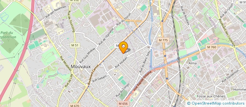 localisation de l'entreprise GAPINVEST à MOUVAUX