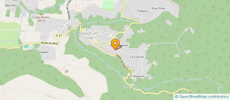 localisation de l'entreprise GAPPMOREAU83 à BAGNOLS-EN-FORET