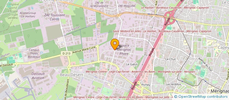 localisation de l'entreprise GAPS à MERIGNAC