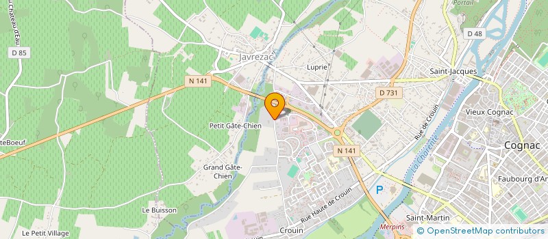 localisation de l'entreprise GAPT à COGNAC