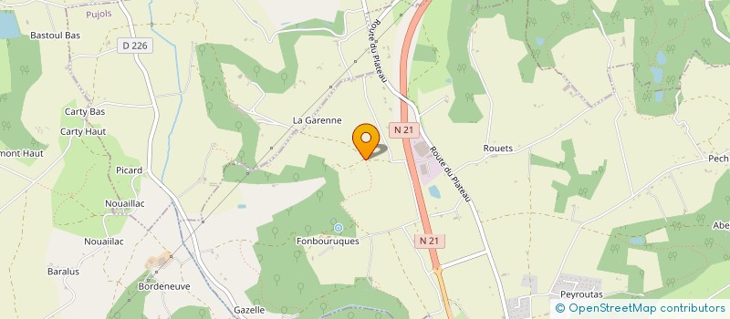 localisation de l'entreprise GAR'EDEN  SAUVAGNAS