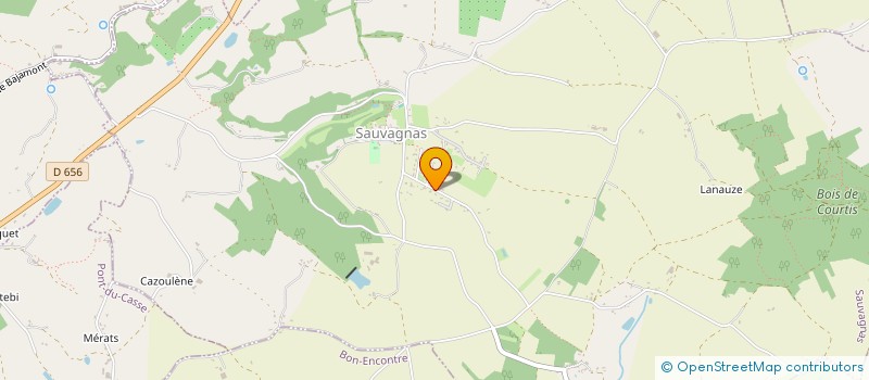 localisation de l'entreprise GAR'FIELD  SAUVAGNAS