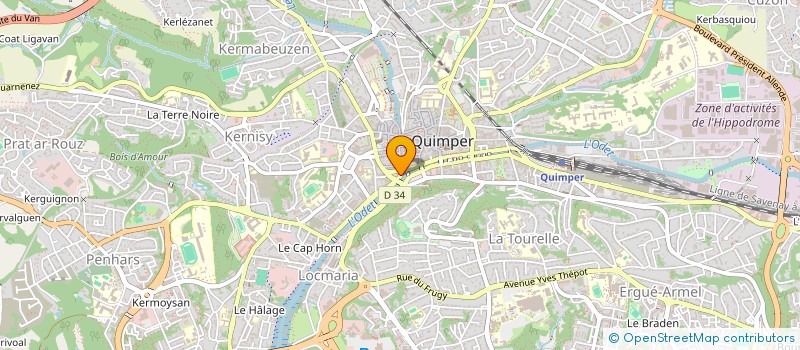 localisation de l'entreprise GARA à QUIMPER
